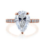 Kobelli Large Pear Diamond Halo Ethical & Sustainable Engagement Ring