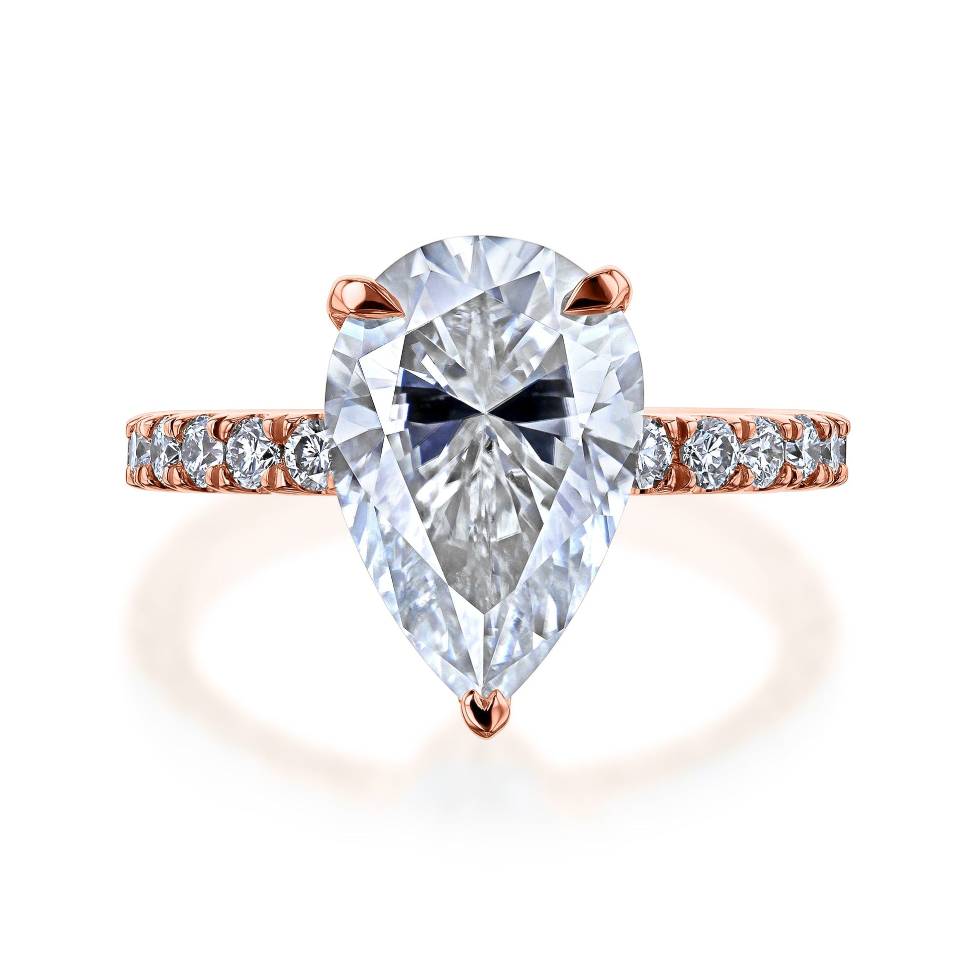 Kobelli Large Pear Diamond Halo Ethical & Sustainable Engagement Ring