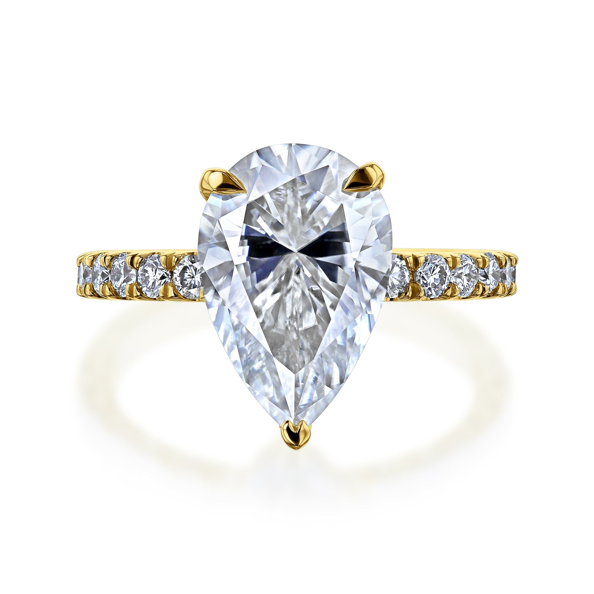 Kobelli Large Pear Diamond Halo Ethical & Sustainable Engagement Ring