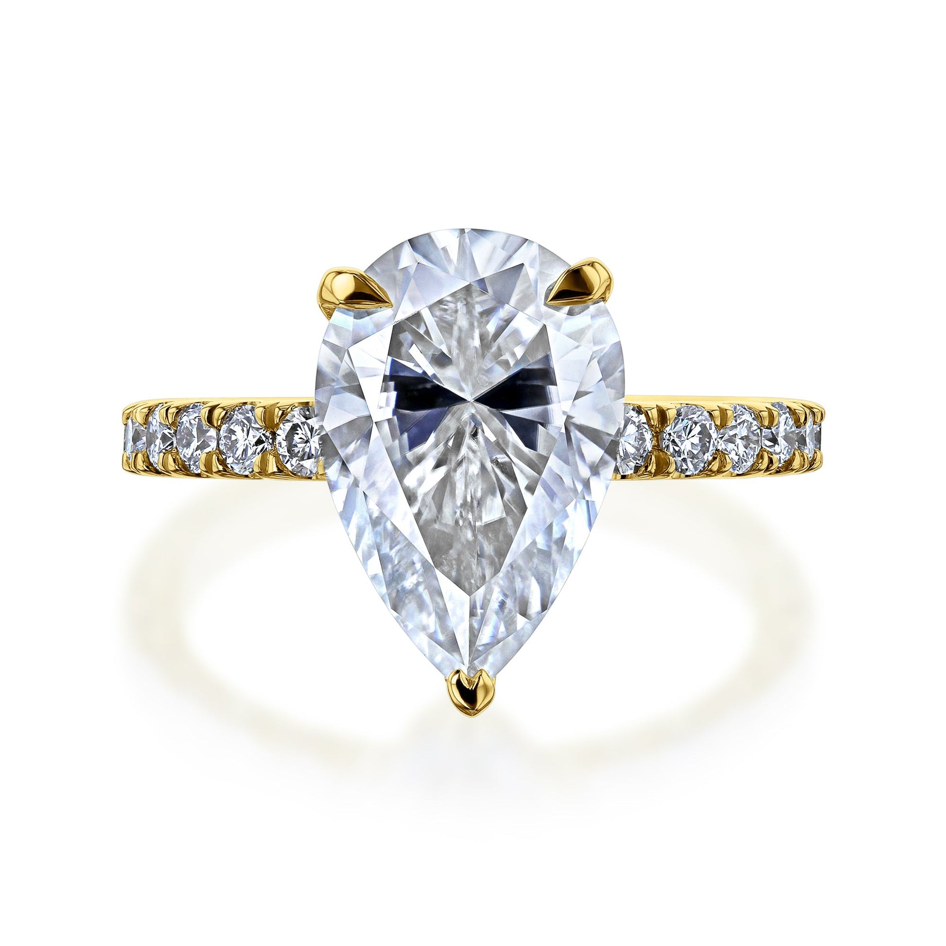 Kobelli Large Pear Diamond Halo Ethical & Sustainable Engagement Ring