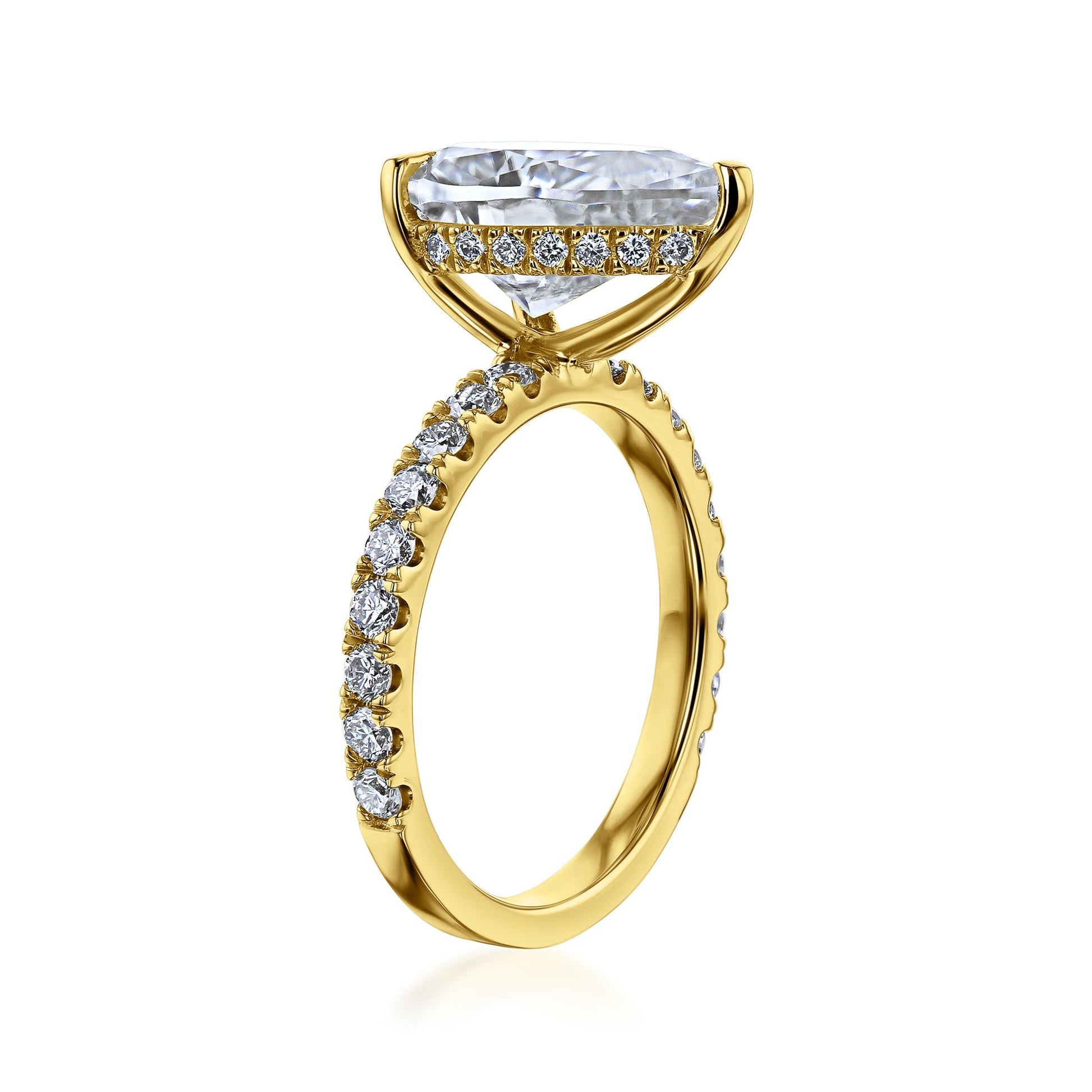 Kobelli Large Pear Diamond Halo Ethical & Sustainable Engagement Ring