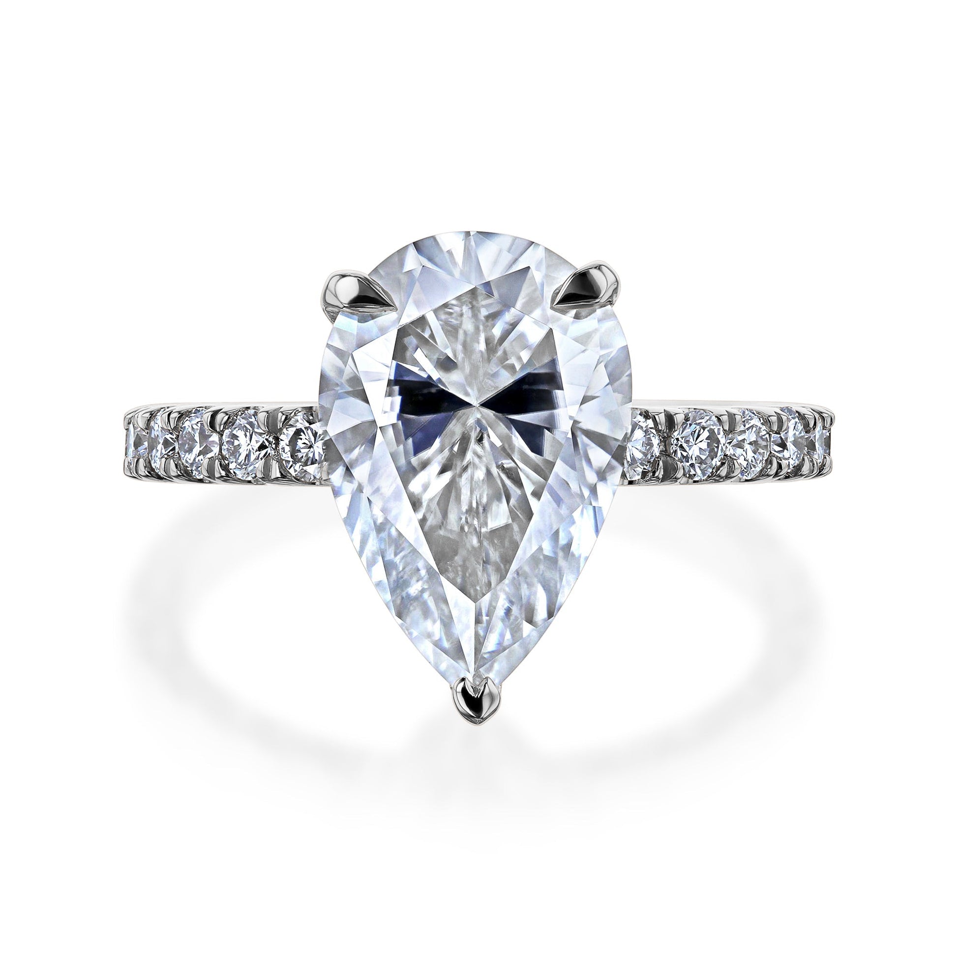 Kobelli Large Pear Diamond Halo Ethical & Sustainable Engagement Ring