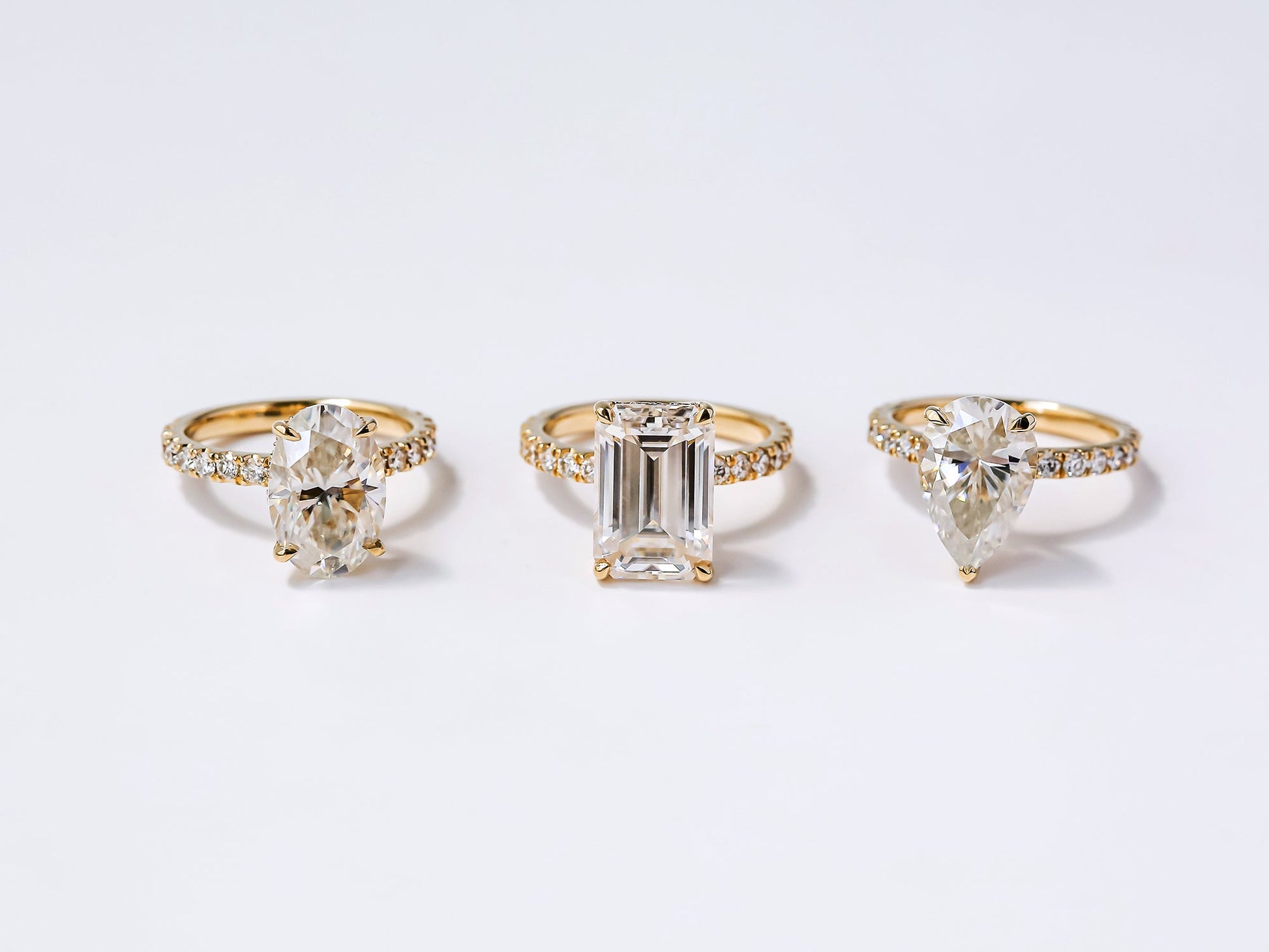 Kobelli Large Pear Diamond Halo Ethical & Sustainable Wedding Rings