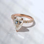 Kobelli Large Pear Diamond Halo Ethical & Sustainable Engagement Ring