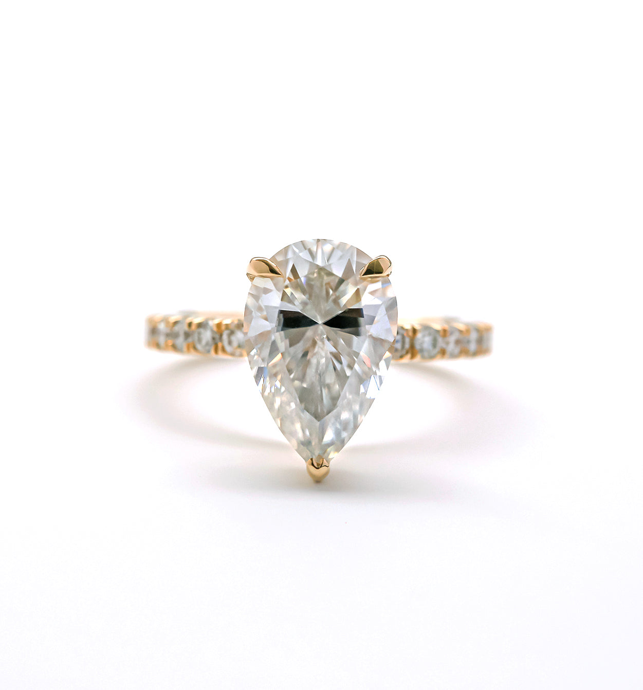 Kobelli Large Pear Diamond Halo Ethical & Sustainable Engagement Ring