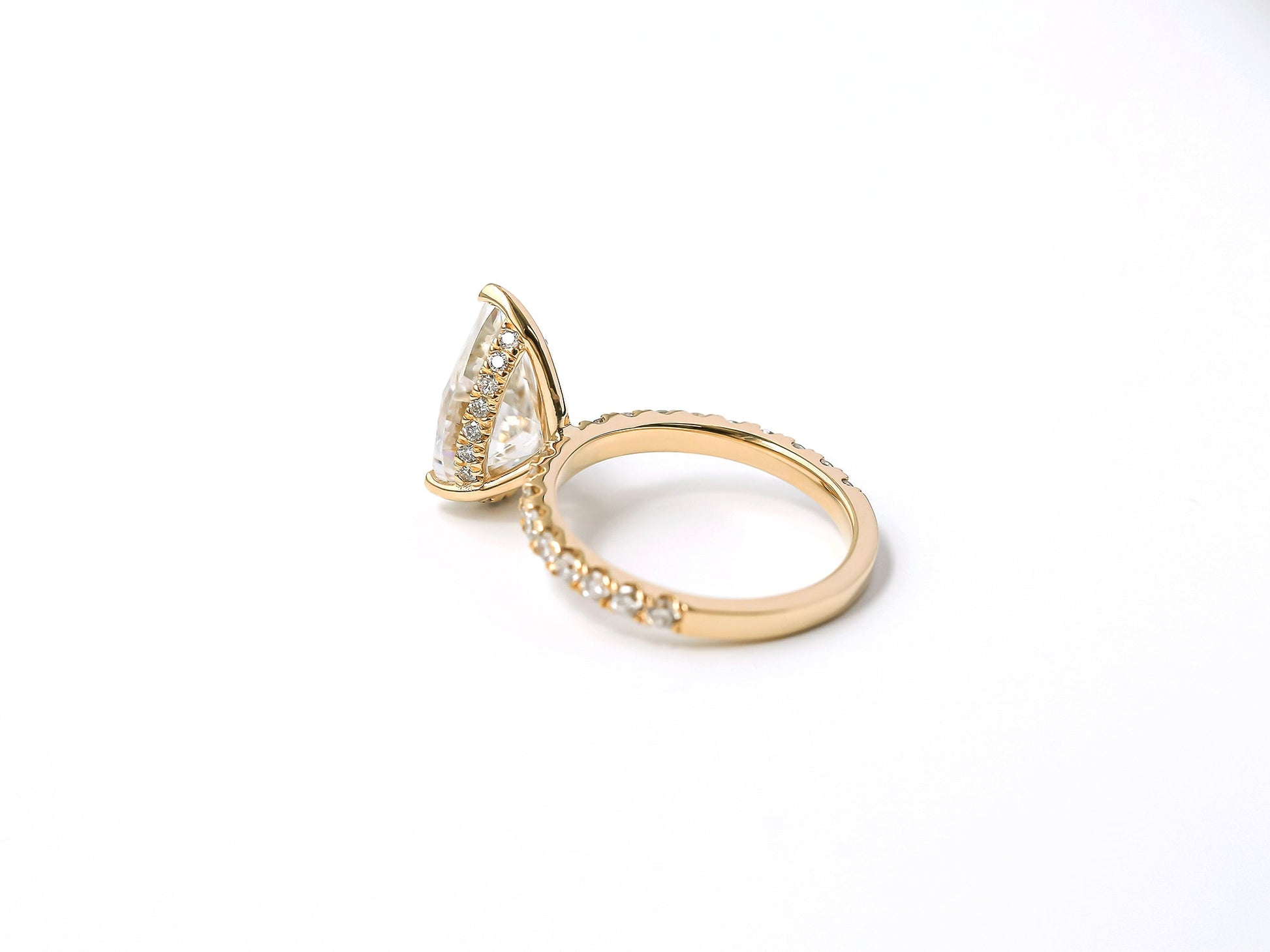 Kobelli Large Pear Diamond Halo Ethical & Sustainable Engagement Ring