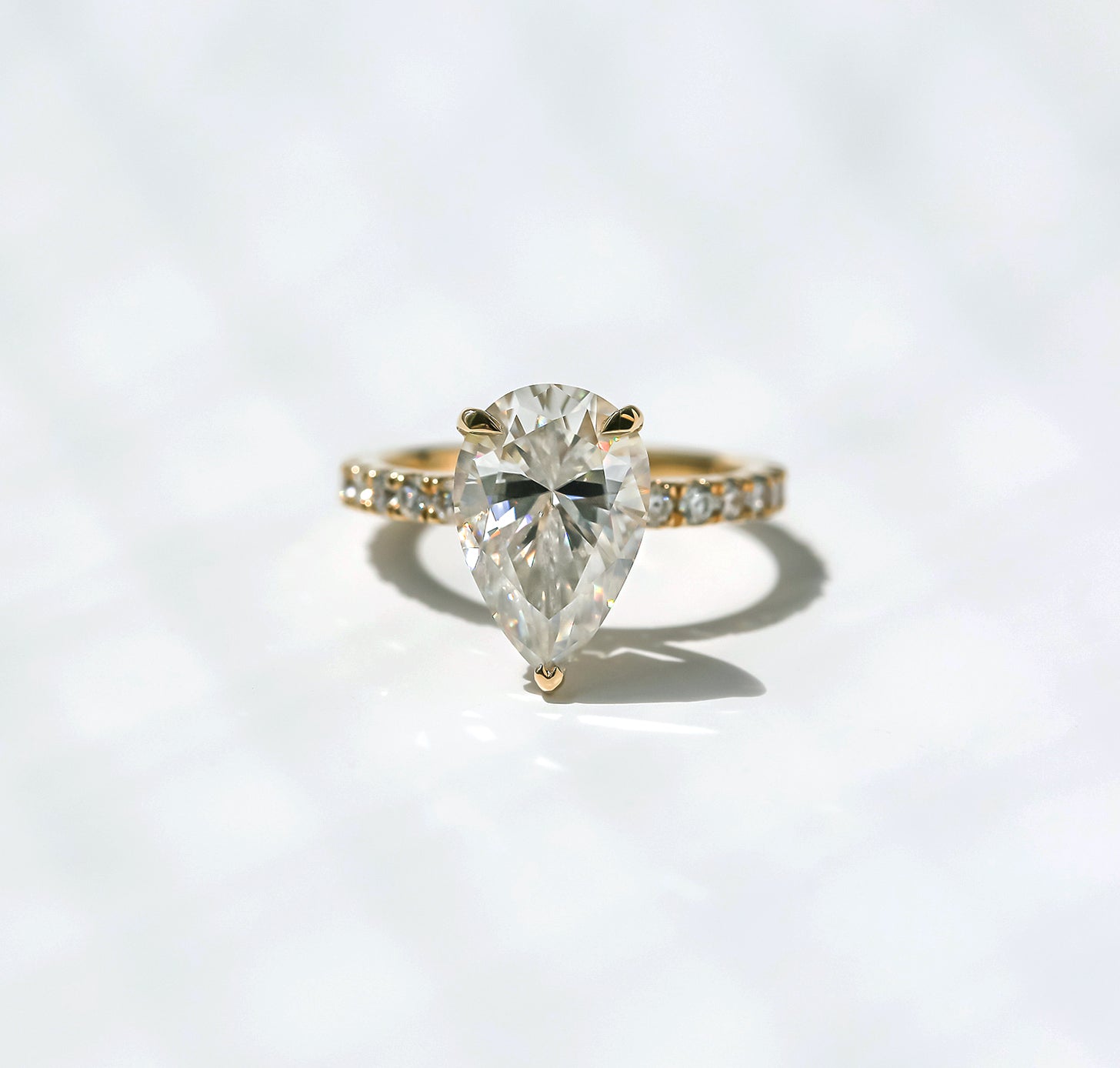 Kobelli Large Pear Diamond Halo Ethical & Sustainable Engagement Ring