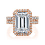 Kobelli Grown Emerald-Cut All-Diamond Sustainable Gold Bridal Set