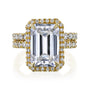 Kobelli Grown Emerald-Cut All-Diamond Sustainable Gold Bridal Set