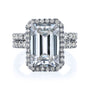 Kobelli Grown Emerald-Cut All-Diamond Sustainable Gold Bridal Set