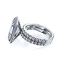 Kobelli Grown Emerald-Cut All-Diamond Sustainable Gold Bridal Set