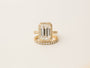 Kobelli Grown Emerald-Cut All-Diamond Sustainable Gold Bridal Set