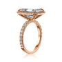Kobelli Grown Emerald-Cut All-Diamond Sustainable Gold Engagement Ring - standing view