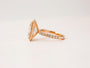 Kobelli Grown Emerald-Cut All-Diamond Sustainable Gold Engagement Ring - side view head highlight