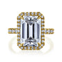 Kobelli Grown Emerald-Cut All-Diamond Sustainable Gold Engagement Ring in Yellow Gold