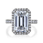 Kobelli Grown Emerald-Cut All-Diamond Sustainable Gold Engagement Ring in White Gold