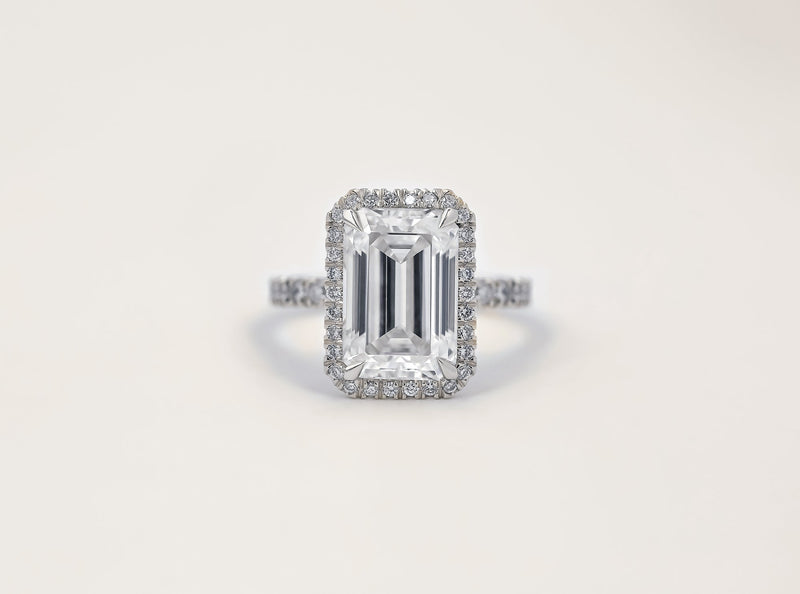 Kobelli Grown Emerald-Cut All-Diamond Sustainable Gold Engagement Ring
