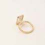 Kobelli Grown Emerald-Cut All-Diamond Sustainable Gold Engagement Ring - backside