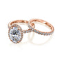 Kobelli Large Oval Diamond Halo Ethical & Sustainable Wedding Rings