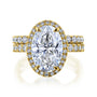 Kobelli Large Oval Diamond Halo Ethical & Sustainable Wedding Rings