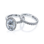 Kobelli Large Oval Diamond Halo Ethical & Sustainable Wedding Rings