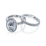 Kobelli Oval 12x8 Moissanite & Diamond Sustainable Bridal Rings