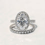 Kobelli Large Oval Diamond Halo Ethical & Sustainable Wedding Rings