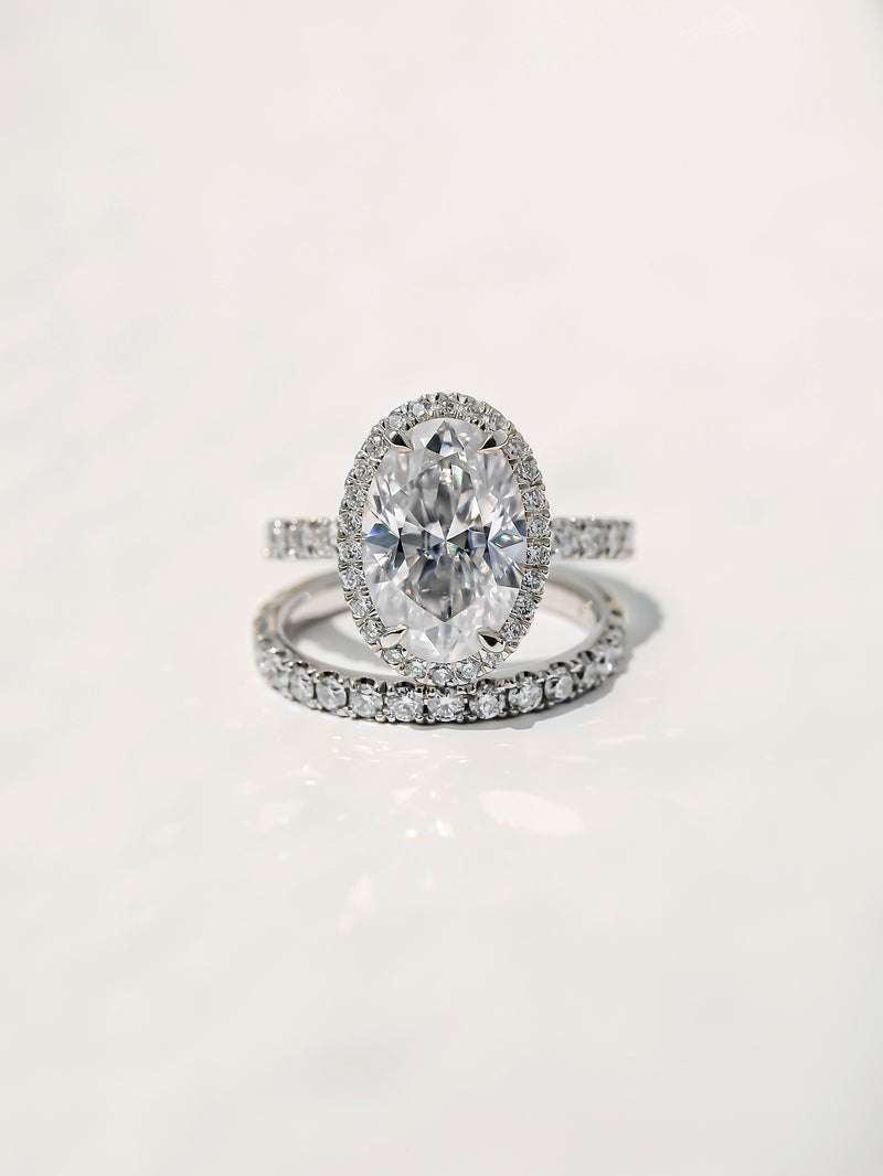 Kobelli Oval 12x8 Moissanite & Diamond D-Color Bridal Rings