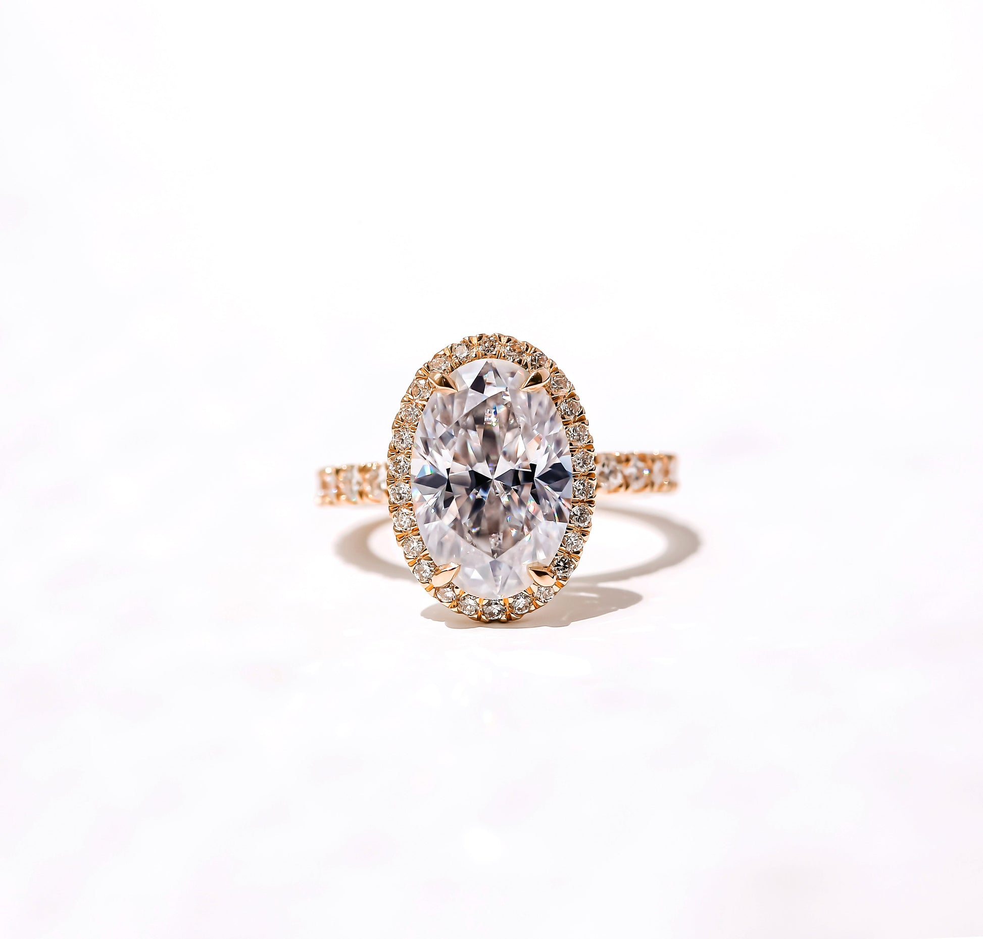 Kobelli Large Oval Diamond Halo Ethical & Sustainable Engagement Ring