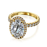 Kobelli Large Oval Diamond Halo Ethical & Sustainable Engagement Ring