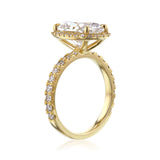 Kobelli Oval 12x8 Moissanite & Diamond Sustainable Engagement Ring