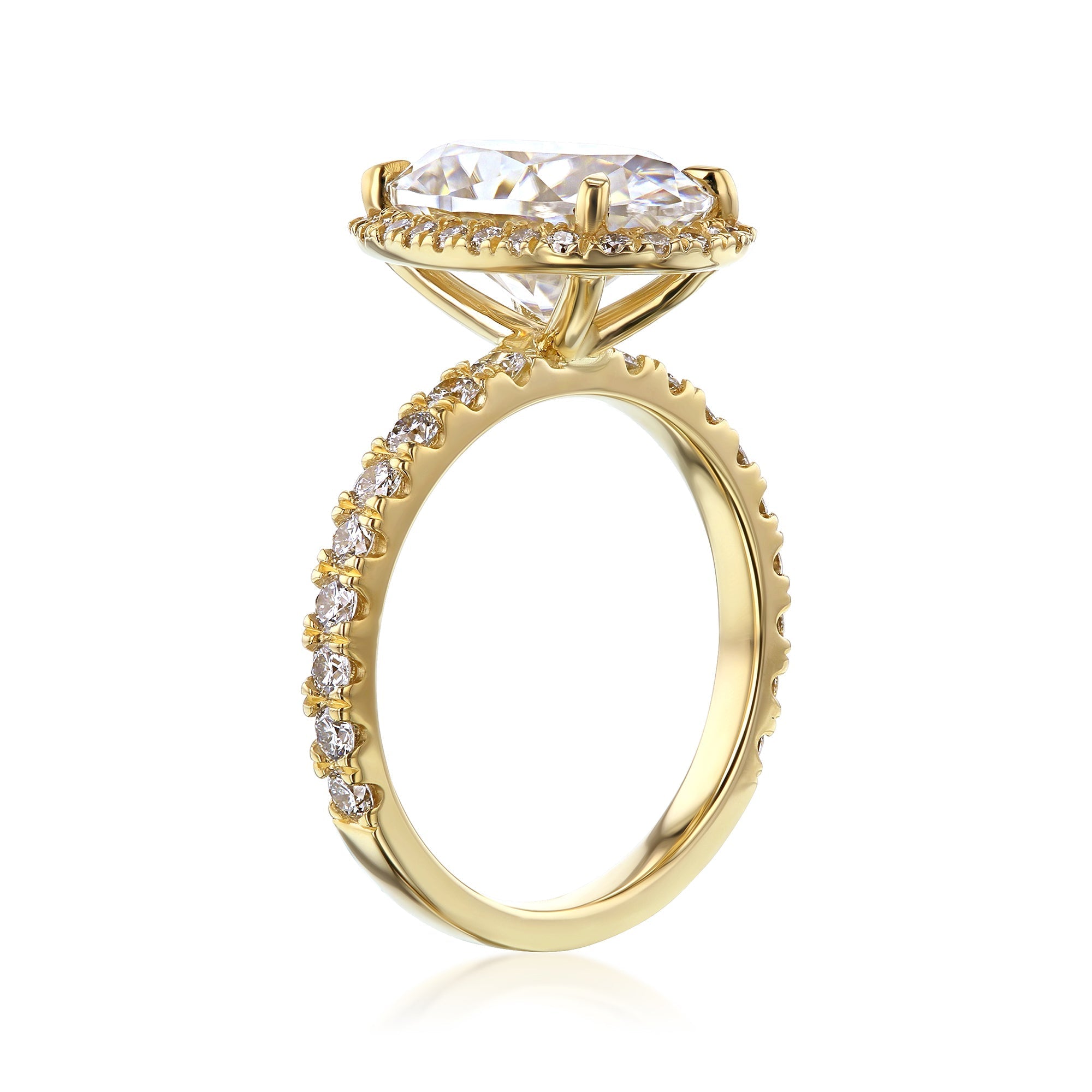 Kobelli Large Oval Diamond Halo Ethical & Sustainable Engagement Ring