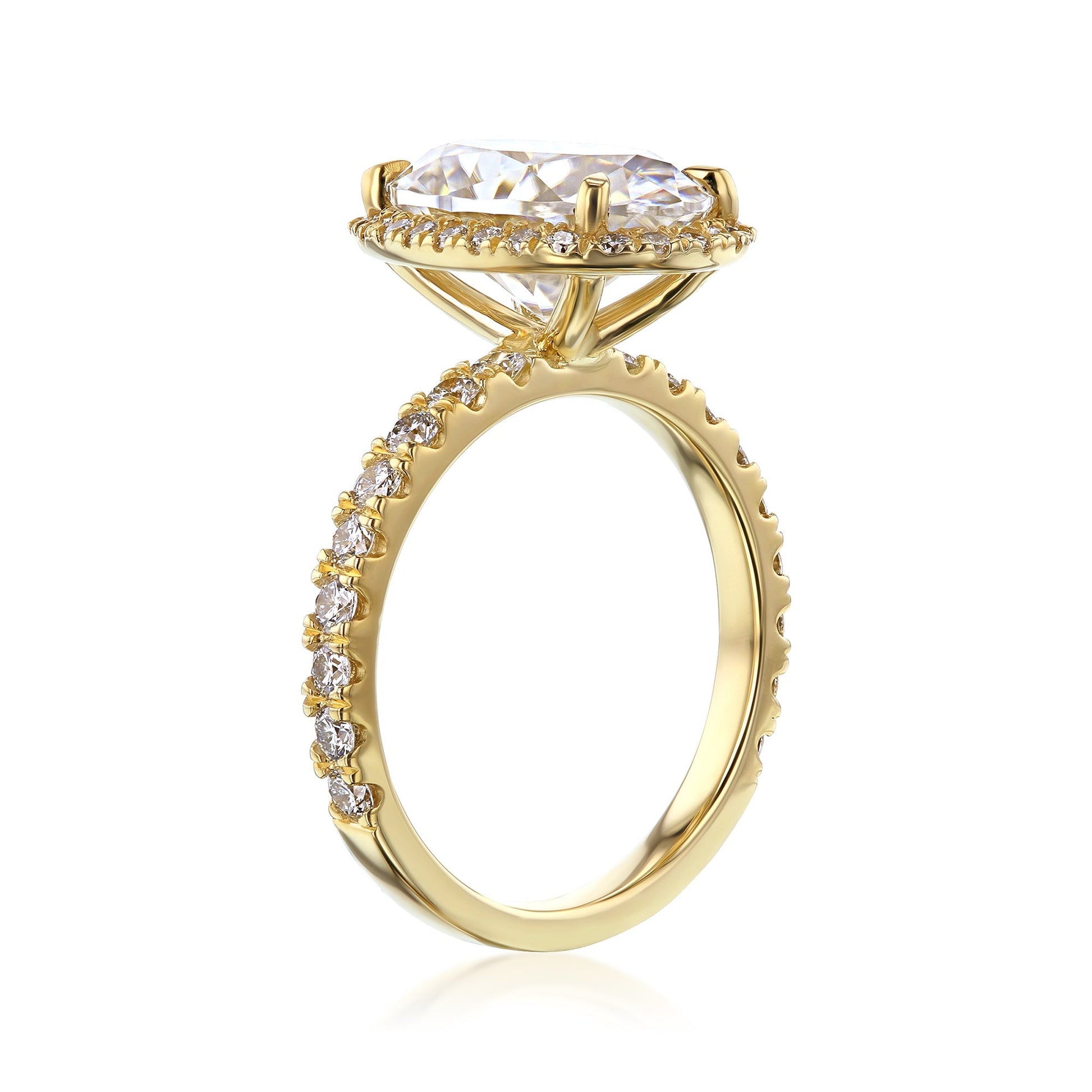Kobelli Large Oval Diamond Halo Ethical & Sustainable Engagement Ring
