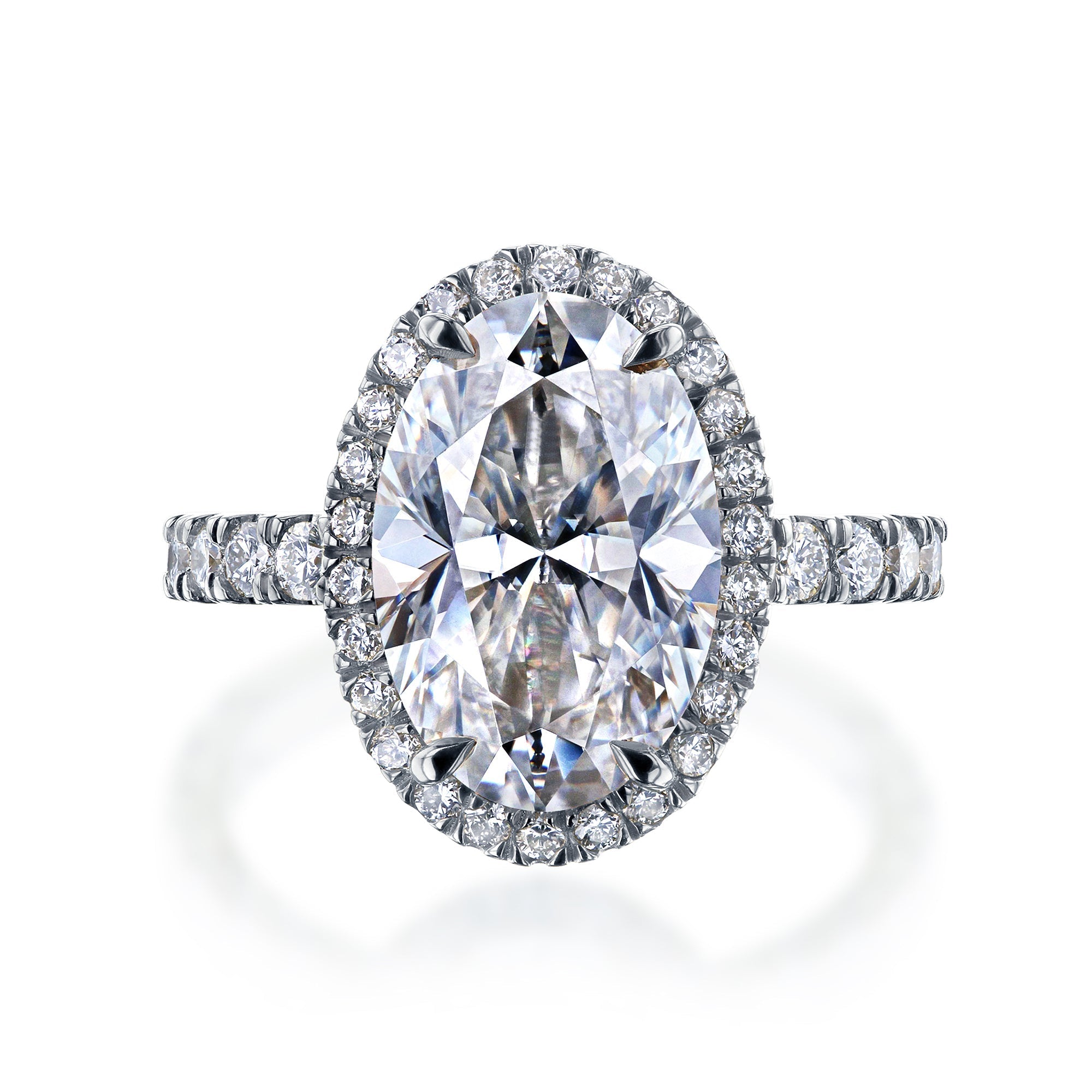 Kobelli Large Oval Diamond Halo Ethical & Sustainable Engagement Ring