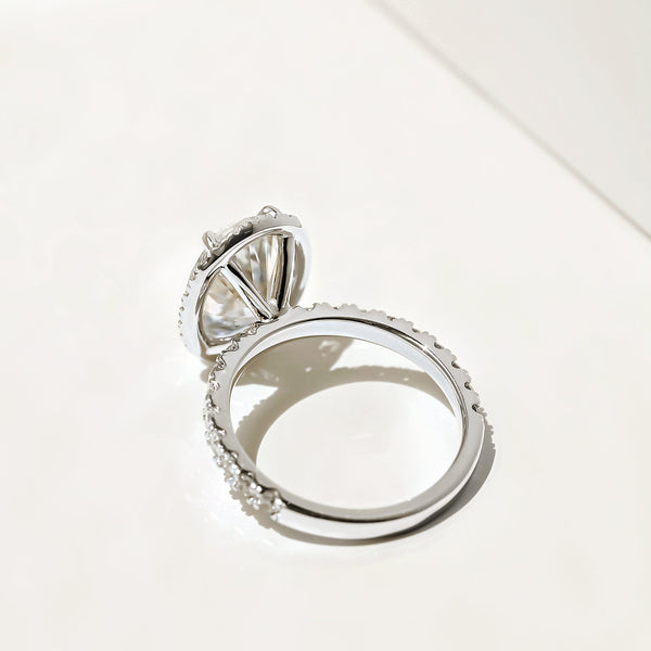 Kobelli Large Oval Diamond Halo Ethical & Sustainable Engagement Ring