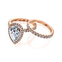 Kobelli Large Pear Diamond Halo Ethical & Sustainable Wedding Rings