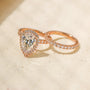 Kobelli Large Pear Diamond Halo Ethical & Sustainable Wedding Rings
