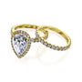 Kobelli Large Pear Diamond Halo Ethical & Sustainable Wedding Rings