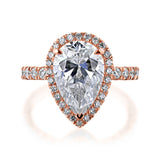 Kobelli Large Pear Diamond Halo Ethical & Sustainable Engagement Ring