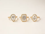 Kobelli Grown - Paige Bold Series Pear Halo Lab Diamond Bridal Set