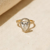 Kobelli Pear 12x8 Moissanite & Diamond Sustainable Engagement Ring