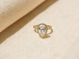 Kobelli Pear 12x8 Moissanite & Diamond Sustainable Engagement Ring