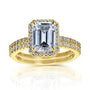 2.2 Carat Moissanite Petite Emma Bridal Set in Yellow Gold
