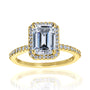 2 Carat Moissanite Half Eternity Petite Emma Ring in Yellow Gold