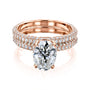 Kobelli Oval 10x7 Moissanite Diamond-Coated Bridal Set