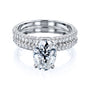 Kobelli Oval 10x7 Moissanite Diamond-Coated Bridal Set