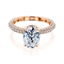 Kobelli Oval 10x7 Moissanite Diamond-Coated Engagement Ring