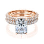 Kobelli Radiant 10x7 Moissanite Diamond-Coated Bridal Set