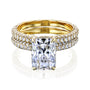 Kobelli Radiant 10x7 Moissanite Diamond-Coated Bridal Set