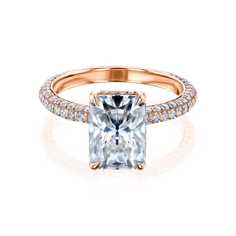 Kobelli Radiant 10x7 Moissanite Diamond-Coated Engagement Ring